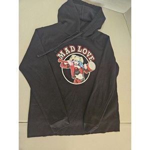 DC Comics Suicide Squad Harley Quinn Mad Love Sweatshirt Black Large Jerry Leigh